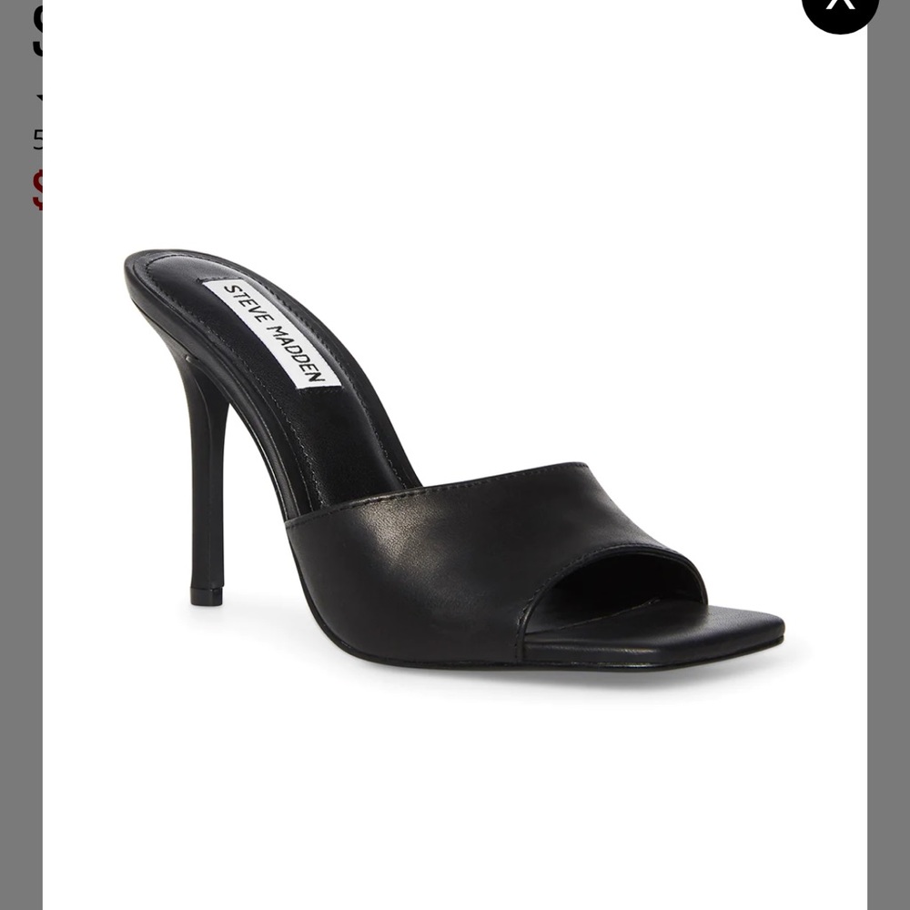 Steve madden black mule heels